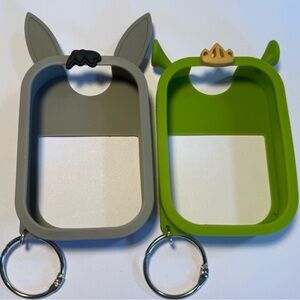 SHREK Hand Sanitizer Silicone Case 1.2 FL. OZ. with Keyring. Excellent condition